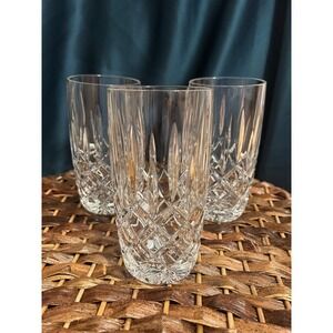 Vintage Gorham Crystal Lady Anne highball 6 inch glasses set of 3 Discontinued